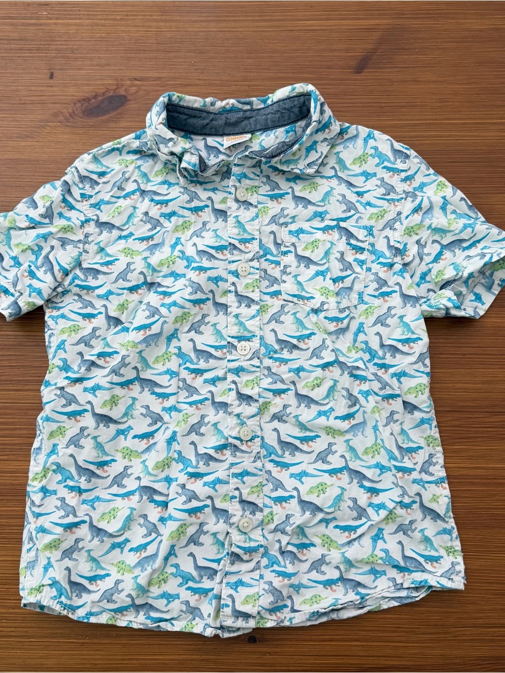 4/$13 Gymboree Dinosaur Button Down Shirt - Small 5/6